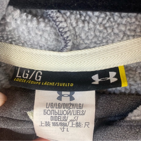 Under Armour Gray Green Storm Cold Gear Hoodie Sweatshirt XL - Picture 3 of 8